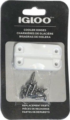 Igloo 24012 Bisagras de plástico para cofres de hielo (1 par), blanco, tamaño estándar, contienen inhibidores UV