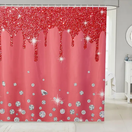 Miniatura 15 de Cortina de baño de flores de margarita para niños y niñas, cortina de ducha floral para decoración de baño, 72 x 72 pulgadas, retro, floral