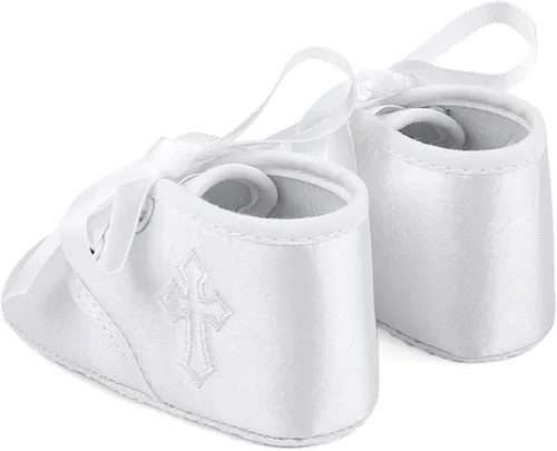 Miniatura 5 de Zapatos de bautizo de cruz suave para bebés y niños pequeños