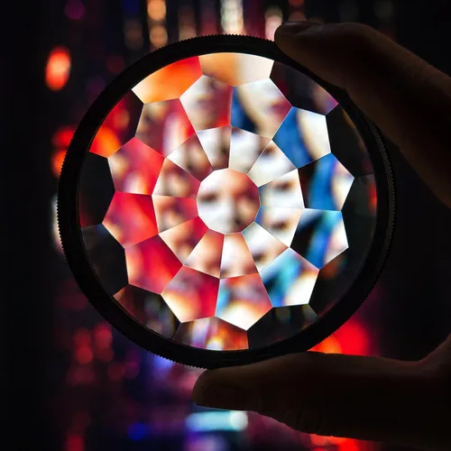 Miniatura 3 de PUYI - Filtro de lente de cámara de prisma para fotografía de caleidoscopio de 2.283 in, efecto creativo para Sony, Canon y Nikon
