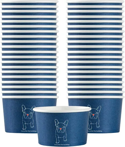 Miniatura 40 de Coppetta - Vasos de postre de 5 onzas, 50 tazas desechables para helado, tapas se venden por separado, cuencos de yogur congelado resistentes