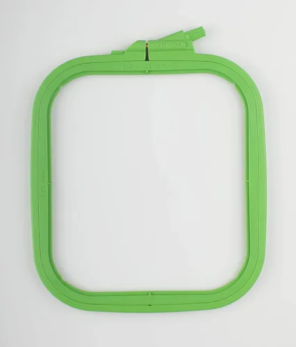 Miniatura 16 de Nurge 5 aros cuadrados grandes de plástico para bordar, aro de costura cruzada, aro de aguja perforadora, multicolor