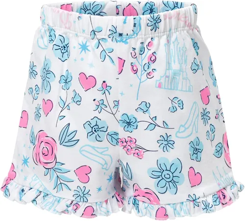 Miniatura 30 de Disney Frozen Moana Princess Tiana - Conjunto de camiseta floral y pantalones cortos de rizo francés para niños pequeños y grandes
