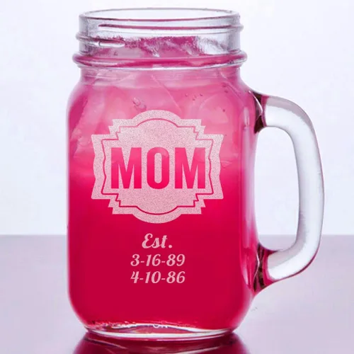 Miniatura 2 de Idea de regalo para el día de la madre para mamá, taza grabada, vaso grabado personalizado, regalo para mamá, abuela, niños, fechas de nacimiento