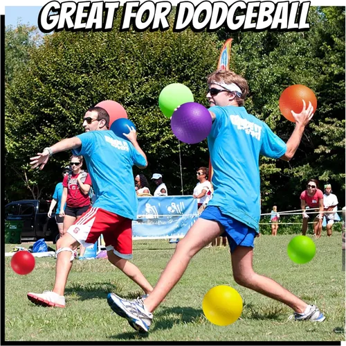 Miniatura 6 de Pelotas inflables de goma de 10 pulgadas para el patio de recreo, para interiores y exteriores, para adultos y niños, pelotas de dodgball