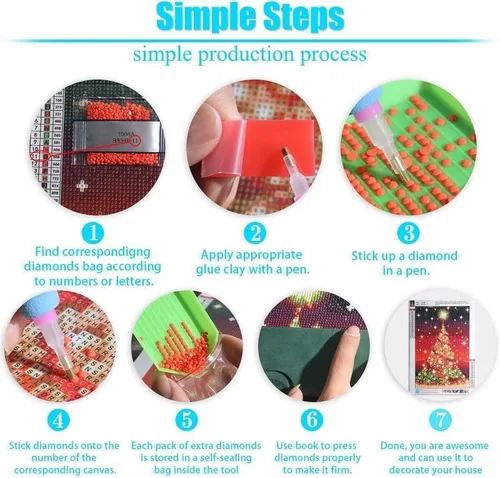 Miniatura 2 de Kits de pintura de diamantes 5D por número para adultos, arte de libros y flores, arte de diamantes, pintura de diamantes, taladro redondo completo