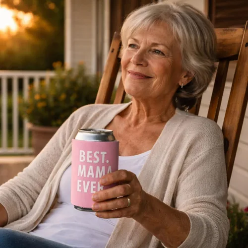 Miniatura 7 de Enfriadores con texto en inglés "Best Mama Ever" (Best Mama Ever) con el texto en inglés "Best Mama Ever", "Best Dad Can Coolers", divertidas fundas