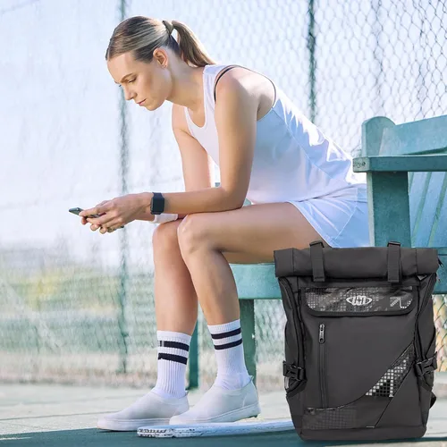 Miniatura 2 de UMGG - Mochila de tenis para mujeres y hombres con capacidad para 2 raquetas con compartimento para zapatos, mochila grande de pickleball