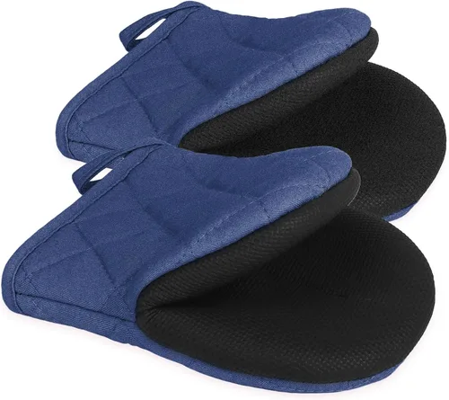 Miniatura 29 de 1 par de manoplas cortas para horno, guantes de silicona resistentes al calor para cocina, mini guantes de horno para 500 grados, superficies