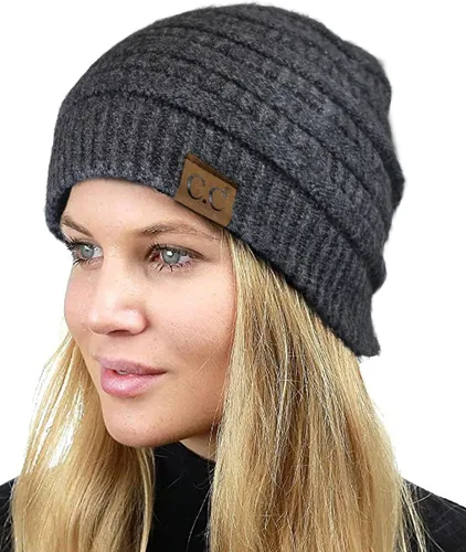 Miniatura 405 de C.C Trendy Warm Chunky Soft Stretch Cable Knit Beanie