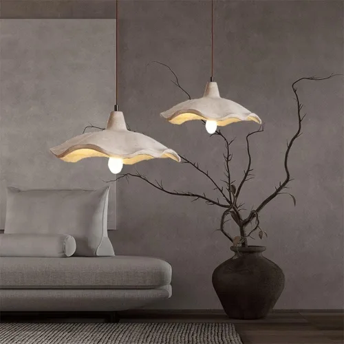 Miniatura 3 de Nordic Large Pendant Lights, Modern Gray Concrete Shade Hanging Pendant Lamp, Vintage Farmhouse Industrial Chandelier for Kitchen Island Dining Room