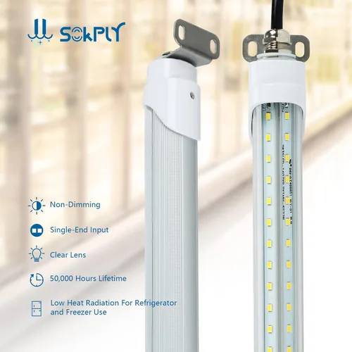 Miniatura 4 de Tubo de luz LED T8 de 4 pies para refrigerador, 18 W, 2520 lm, luz diurna blanca de 5000 K, luz diurna no regulable, luces LED para refrigerador o 1