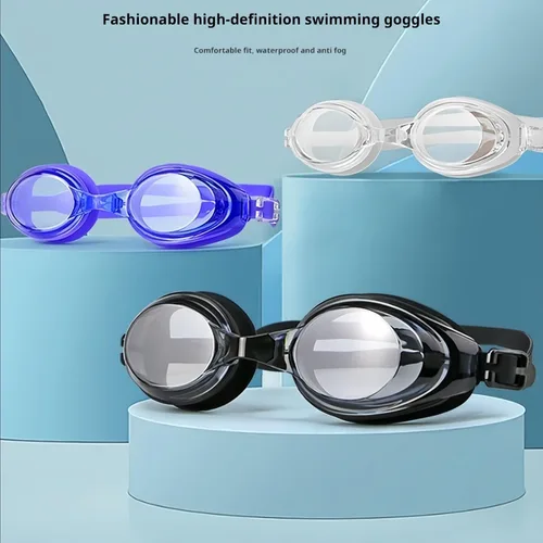 Miniatura 2 de Gafas de natación para hombres y mujeres, ajuste profesional y cómodo, gafas de natación unisex para adultos, antivaho y a prueba de fugas Azul