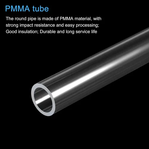 Miniatura 4 de MECCANIXITY Tubo Redondo Rígido Transparente de Acrílico 14mm (9/16") DI 18mm (0.7") DE 457mm para Lámparas y Linternas, Sistema de Enfriamiento