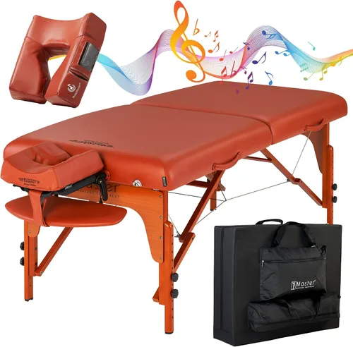 Miniatura 10 de Master Massage Santana Pro - Mesa de masaje portátil de 31 pulgadas, amortiguación de espuma viscoelástica, paneles de piernas Reiki, mesa