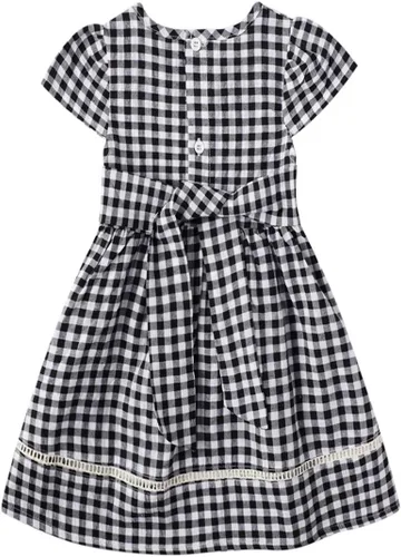 Miniatura 3 de HILEELANG Vestidos de manga corta para niñas pequeñas