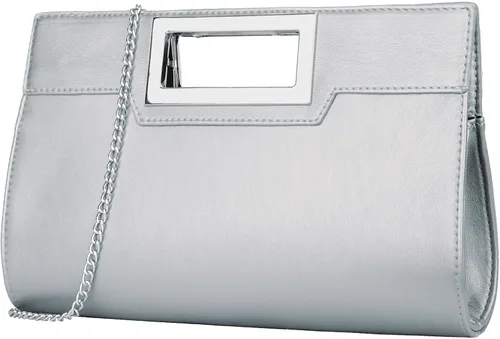 Miniatura 2 de KKXIU Bolso de mano para mujer, elegante bolso de noche plisado para boda, baile de graduación, novia con correa de cadena