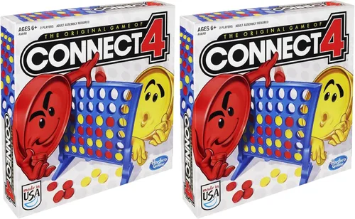 Connect 4 Hasbro Gaming Classic Grid, juego 4 en fila, juegos de mesa de estrategia para niños, 2 jugadores para familia y niños, regalos de Pascua