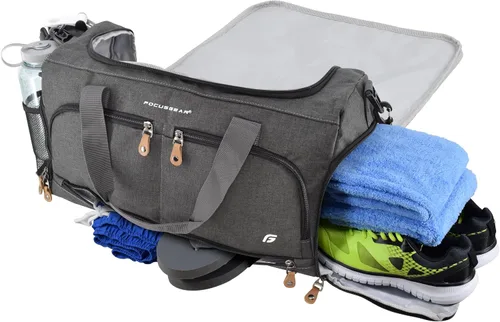 Miniatura 9 de Ultimate Gym Bag 2.0 La bolsa de lona duradera diseñada por Crowdsource con 10 compartimentos óptimos que incluyen bolsa resistente al agua