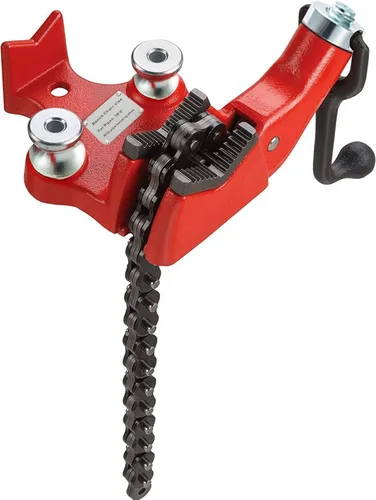 Mophorn Tornillo de banco de cadena de tornillo con capacidad de tubería de 1/8 a 5 pulgadas, tornillo de banco de alta resistencia con manivela,