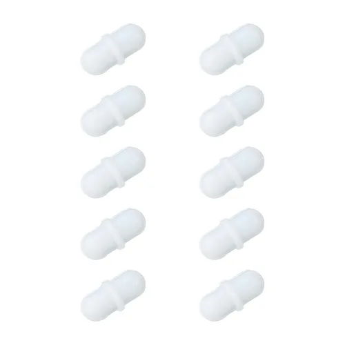MECCANIXITY Agitador magnético mezclador barra de agitación 0.394 in/0.39 "cilindro forma PTFE recubrimiento imán blanco para laboratorio 10 unids