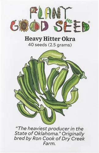 Miniatura 6 de Plant Good Seed Semillas orgánicas de Okra Cajun Jewel – Paquete de 40, semillas tradicionales para plantar verduras – Suministros de jardinería