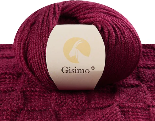Miniatura 24 de 100% lana merino para tejer y ganchillo, hilo lujoso y suave de 6 cabos para tejer y crochet a mano, 1.76 oz/50 g, 127 yardas/116 metros
