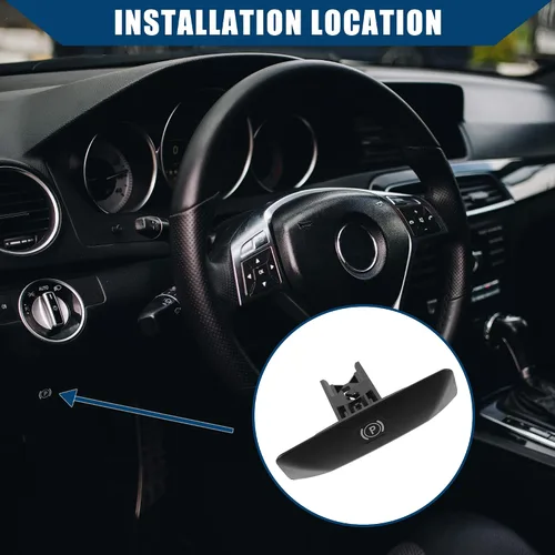 Miniatura 4 de A2044270020 - Manija de freno de estacionamiento interior para Mercedes-Benz C250 2012-2015, duradero, plástico, 1 unidad, color negro