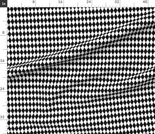 Miniatura 11 de Spoonflower Tela - Diamantes Negro Blanco Pequeño Diamante Cuadros Geométrico Impreso en Tela de Gasa Cuarto Grasa - Costura Ropa de Moda Vestidos