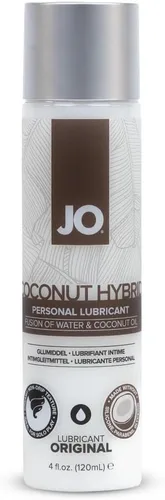 JO Lubricante Personal Híbrido de Coco – Lubricante a Base de Agua con Aceite de Coco para Intimidad, Seguro para Anal y Juguetes – 4 fl oz