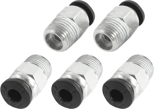 M METERXITY Paquete de 5 unidades macho 1/8BSP de ajuste rápido – Adaptador de unión recto, accesorios de empuje para conectar, aplicar al sistema