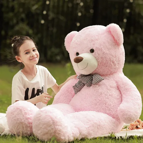 Miniatura 6 de Poutmac Oso de peluche grande de 4 pies suave y gigante para novia, mujeres, niños, para San Valentín, Navidad, cumpleaños