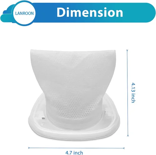Miniatura 7 de Paquete de 10 filtros HNVCF10 compatibles con aspiradoras de mano Black and Decker, HNVC215BW52, HNVC215B10, HNVC115J06, HNVC115B22