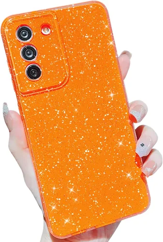 Miniatura 75 de MINSCOSE Compatible con Samsung Galaxy S22 Plus Case, Bonito Color Neón Brillante, con Purpurina Brillante Delgada Resistente a Golpes de Silicona