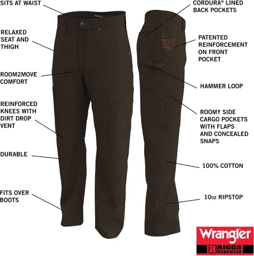 Miniatura 5 de Wrangler Riggs - Pantalones de trabajo tipo Ranger para hombre