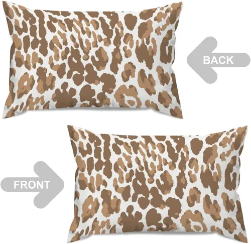 Miniatura 4 de ArogGeld Funda de almohada para sofá, guepardo y leopardo, estampado de leopardo, funda de cojín decorativa de granja para sala de estar