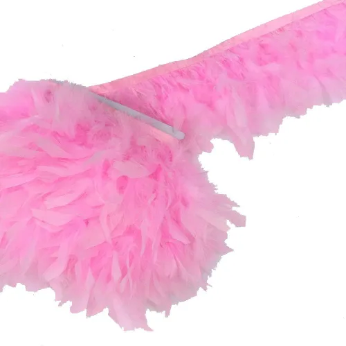 Miniatura 10 de MELADY 2 yardas de plumas de pavo con flecos, vestido de moda, costura, manualidades, disfraces, decoración (negro)