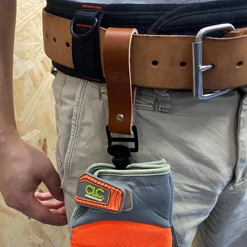 Miniatura 3 de MELOTOUGH Clip para Guantes de Cuero, Soporte para Guantes, Clip para Cinturón de Guantes de Trabajo Cuero marrón