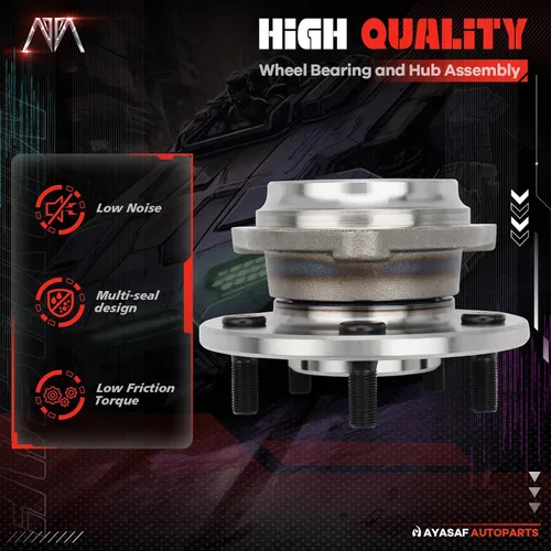 Miniatura 2 de 513084 Conjunto de rodamiento de cubo de rueda delantera 5 lengüetas con ABS para Jeep 1991-98 Cherokee 4x4, 1990-92 Comanche 4x4, 1993-98 Grand