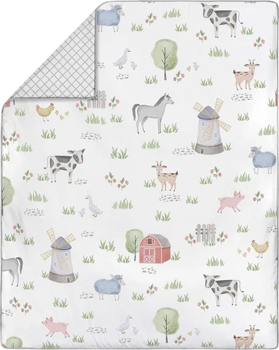 Miniatura 3 de Sweet Jojo Designs Juego de ropa de cama para cuna de bebé para niño o niña, color gris, rojo, negro y blanco, género neutro, acuarela, celosía