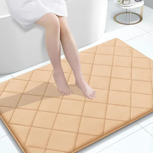 Miniatura 166 de OLANLY Tapete de baño de espuma viscoelástica de 24 x 16 pulgadas, ultra suave y absorbente, lavable a máquina, cómodo tapete de baño para suelo