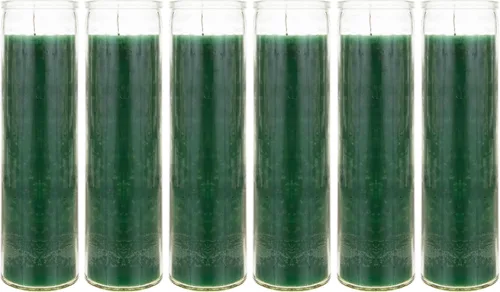 Miniatura 11 de Mega Candles 6 velas de oración devocionales sin perfume de color rojo para 7 días, velas de cera prémium de 2 x 8 pulgadas, santuario, vigilias