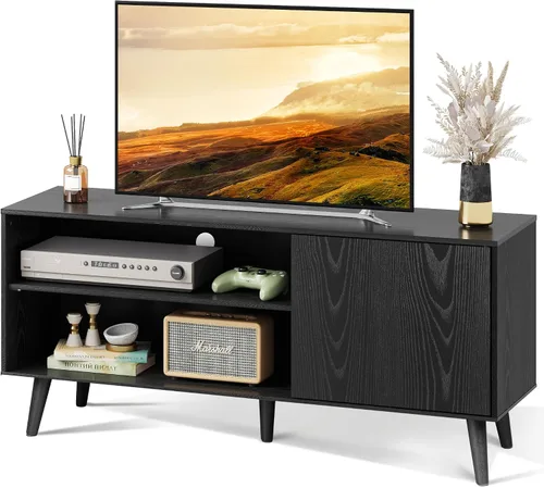 Miniatura 16 de WLIVE Soporte de TV para televisores de 40 pulgadas, pequeño centro de entretenimiento con gabinete de almacenamiento, soportes de TV modernos