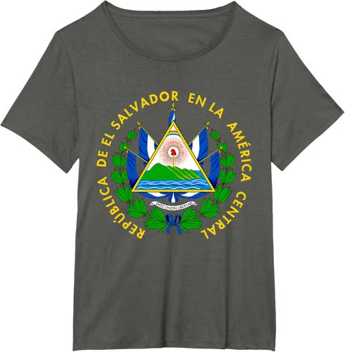 Miniatura 64 de Camiseta con diseño de emblema de la bandera de El Salvador