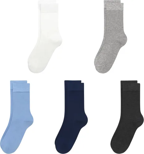 Miniatura 17 de SERISIMPLE Calcetines de bambú de viscosa para niños, calcetines escolares antiolor para niños y niñas, uniforme, ligeros, con costuras planas, 5