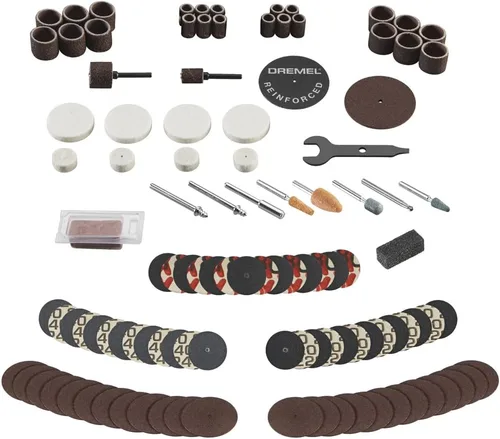 Miniatura 2 de Dremel 709-02 Kit de accesorios de herramientas rotativas multiusos de 110 piezas, incluye una broca de tallado, tambores de lijado, piedras