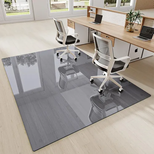 Miniatura 14 de [Vidrio templado] Tapete para silla de vidrio de 40 x 80 pulgadas, tapete para silla de oficina de 1/5 pulgadas de grosor para alfombra o suelo