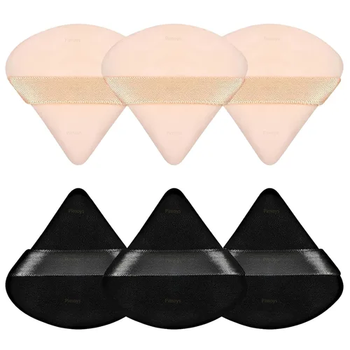 Miniatura 17 de 6 Piezas Borla de Polvo Triangular Esponja de Maquillaje Suave Borla de Maquillaje para Polvo Facial Base Cosmética Esponja Herramienta