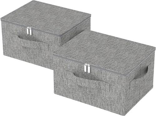 Miniatura 15 de Caja de almacenamiento debajo de la cama con tapa, organizadores de ropa plegables, cestas de organización para el hogar para ropa, zapatos, mantas