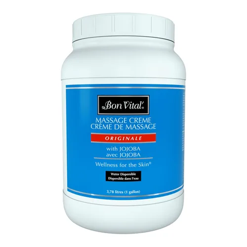 Bon Vital' Crema de masaje original para una base de masaje versátil para relajar los músculos doloridos y reparar la piel seca, revitalizar la piel